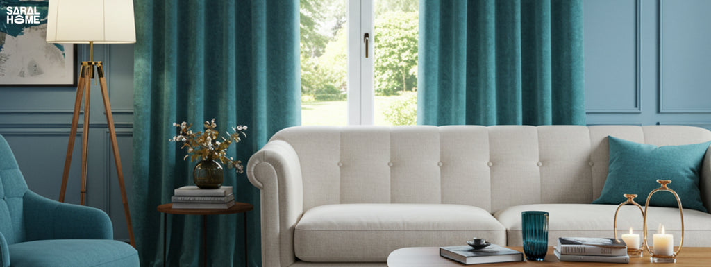 curtains for blue walls