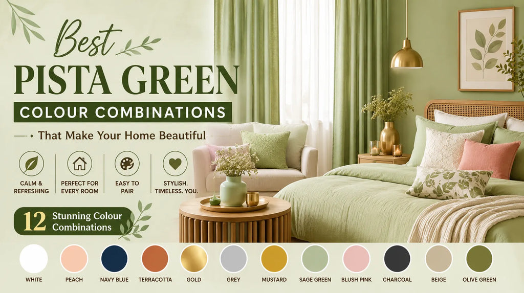 Best Pista Green Colour Combinations for Every Room