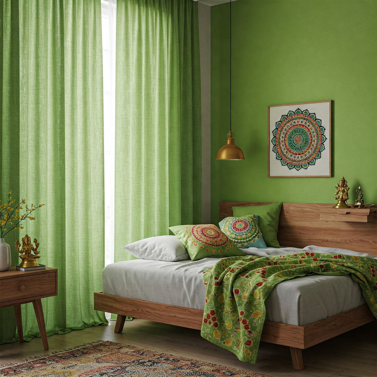 Curtain Colors for Green Walls \u0026 Top Styling Tips, image size:1200x1200