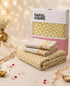 GIFT BOX | FIRKI Yellow Bedsheet-2 Pillow Covers | Cotton Bedsheet-Cover | For Gift & Daily Use