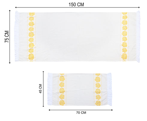 Rose Pure Cotton Bath & Hand Towel Set | Quick Dry Soft Towels | Bathing Kitchen Hand Towel Gym | Men & Women | Bathroom Accessories Set |