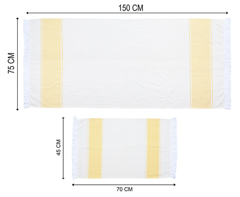 Firki Pure Cotton Bath & Hand Towel Set | Quick Dry Soft Towels | Bathing Kitchen Hand Towel Gym | Men & Women | Bathroom Accessories Set |