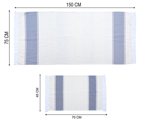 Firki Pure Cotton Bath & Hand Towel Set | Quick Dry Soft Towels | Bathing Kitchen Hand Towel Gym | Men & Women | Bathroom Accessories Set |