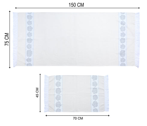 Rose Pure Cotton Bath & Hand Towel Set | Quick Dry Soft Towels | Bathing Kitchen Hand Towel Gym | Men & Women | Bathroom Accessories Set |
