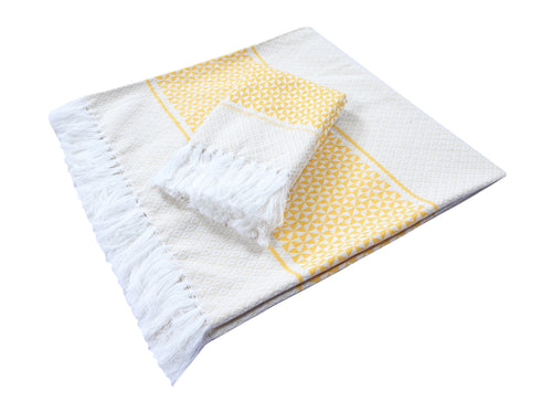 Firki Pure Cotton Bath & Hand Towel Set | Quick Dry Soft Towels | Bathing Kitchen Hand Towel Gym | Men & Women | Bathroom Accessories Set |