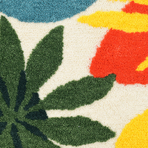 Leaf Microfiber Bath Mat 38x60 cm | Ultra Soft, Super Absorbent & Anti-Skid | Quick Dry Non Slip Door Mat for Bathroom, Bedroom, Kitchen & Entrance | Multicolor (Pack of 1)