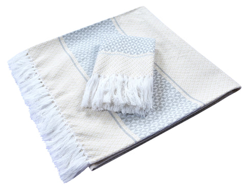 Firki Pure Cotton Bath & Hand Towel Set | Quick Dry Soft Towels | Bathing Kitchen Hand Towel Gym | Men & Women | Bathroom Accessories Set |