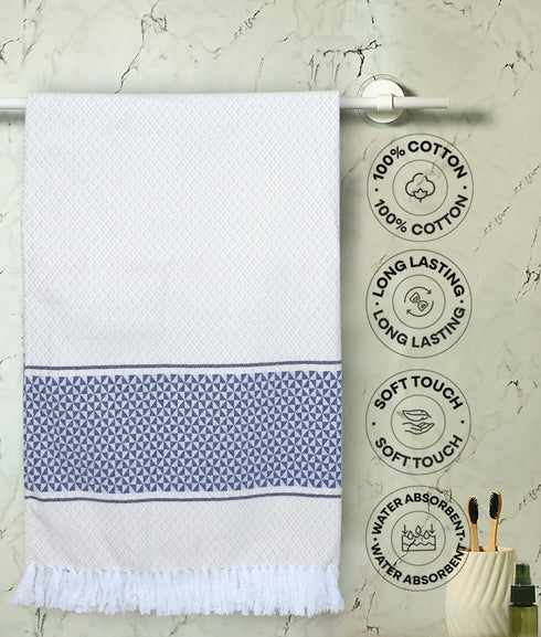 Firki Pure Cotton Bath & Hand Towel Set | Quick Dry Soft Towels | Bathing Kitchen Hand Towel Gym | Men & Women | Bathroom Accessories Set |