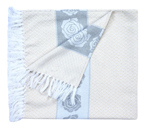 Rose Pure Cotton Bath & Hand Towel Set | Quick Dry Soft Towels | Bathing Kitchen Hand Towel Gym | Men & Women | Bathroom Accessories Set |
