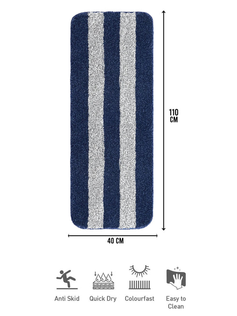 Shimo Soft Anti-Slip Bath Runner | Elegant Pattern & Durable Grip Base