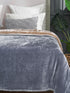 Winter Mink, Cloudy Silky - Soft Double Color Heavy 2 Layer Blanket with Crochet Lace Edges