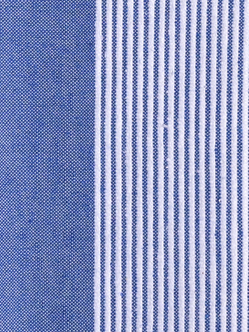 Blue cotton blackout curtains