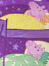Peppa Pig Micro Polyester Single Bedsheet (60×90 in) with 1 Pillow Cover (17×24 in)