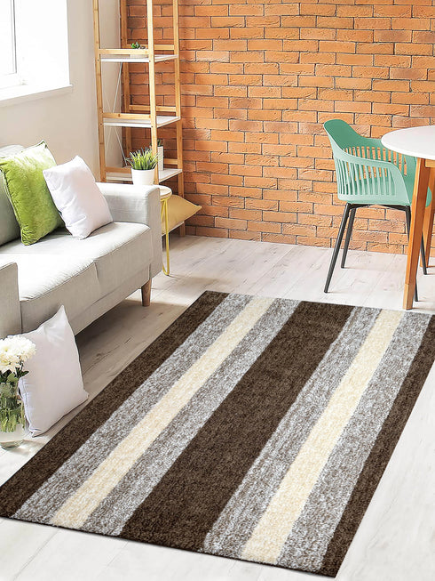 STRIPE Soft Microfiber Anti Slip Carpet & Runner