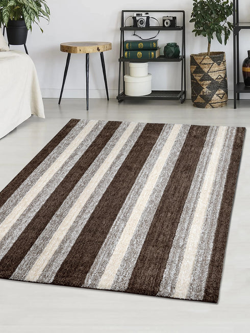 STRIPE Soft Microfiber Anti Slip Carpet & Runner