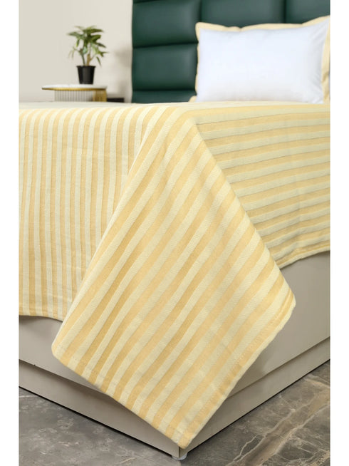 Reka Cotton Rich Bedsheet | Elegant Stripe Woven Bed Sheet | 180 TC (Weight 400 TC) | Soft & Comfortable Bedsheet for Bedroom