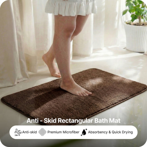 SOLID Soft Anti-Slip Bathmat | Simple Design with Quick Dry Texture