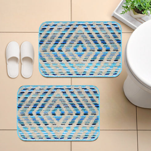 TIM TIM Microfiber Anti-Skid Bath Mats | Soft Water Absorbing Mat | Combo Pack of 2 40x60 CM