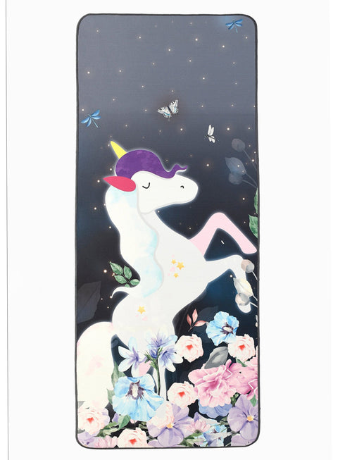 Buy Buy Unicorn Soft Microfiber Antiskid Yoga/Excercise Mat Grey, 70X170 cmx