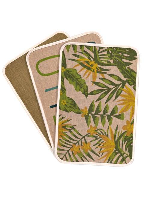 TROPIC Jute Doormats | Eco Friendly with Anti-Skid TPR Backing | Durable | Floor Mat Combo Pack of 3 Pcs Size 40x60 CM
