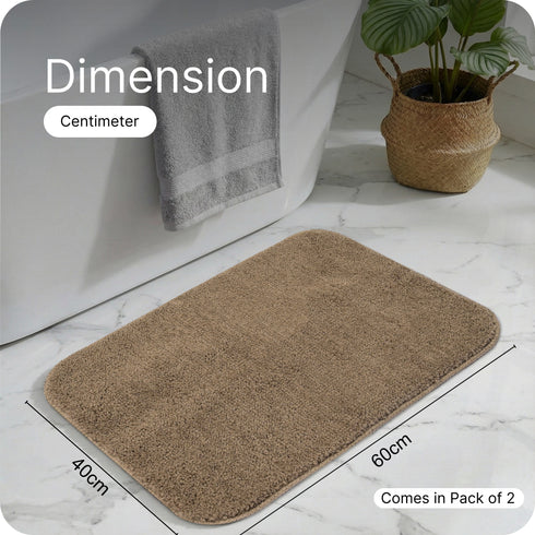 SOLID Soft Anti-Slip Bathmat | Simple Design with Quick Dry Texture