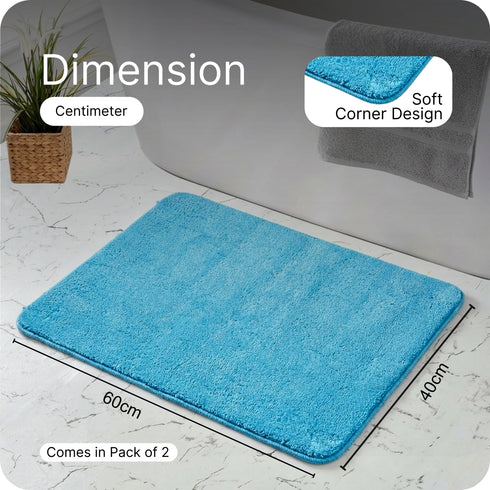 SOLID Soft Anti-Slip Bathmat | Simple Design with Quick Dry Texture