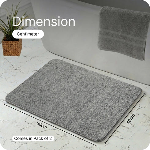 SOLID Soft Anti-Slip Bathmat | Simple Design with Quick Dry Texture