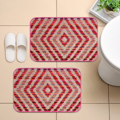 TIM TIM Microfiber Anti-Skid Bath Mats | Soft Water Absorbing Mat | Combo Pack of 2 40x60 CM