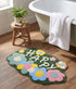 Happy Microfiber Bath Mat 38x60 cm | Ultra Soft, Super Absorbent & Anti-Skid | Quick Dry Non Slip Door Mat for Bathroom, Kitchen, Bedroom & Entrance | Green (Pack of 1)