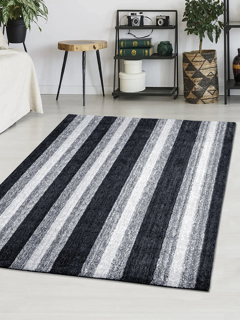 STRIPE Soft Microfiber Anti Slip Carpet & Runner