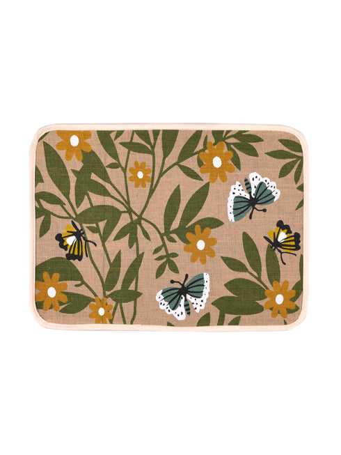 BLOOM Jute Doormats | Eco Friendly with Anti-Skid TPR Backing | Durable | Floor Mat Combo Pack of 3 Pcs Size 40x60 CM