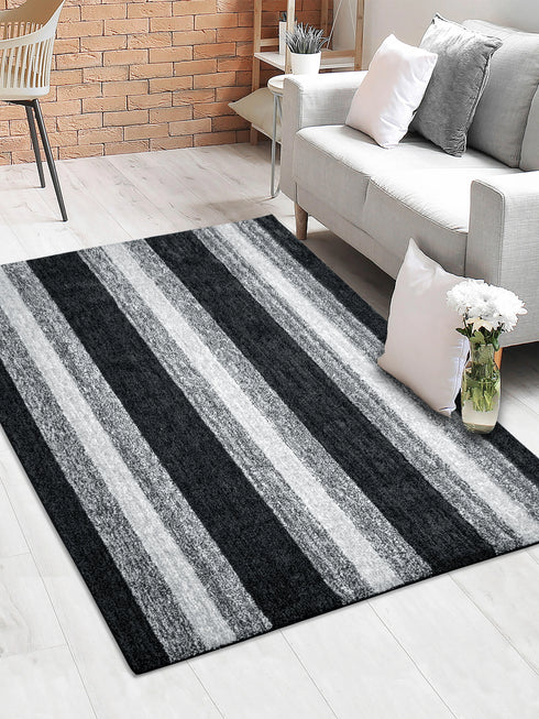 STRIPE Soft Microfiber Anti Slip Carpet & Runner