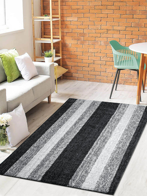 STRIPE Soft Microfiber Anti Slip Carpet & Runner