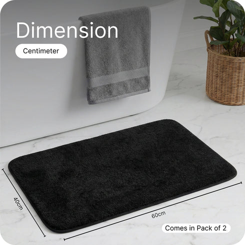 SOLID Soft Anti-Slip Bathmat | Simple Design with Quick Dry Texture