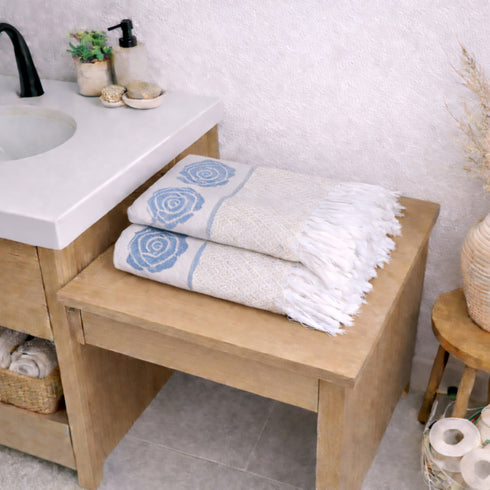 Rose Pure Cotton 4 PC Hand Towel Set | Quick Dry Soft Towels | Bathing Kitchen Hand Towel Gym | Men & Women | Bathroom Accessories Set |