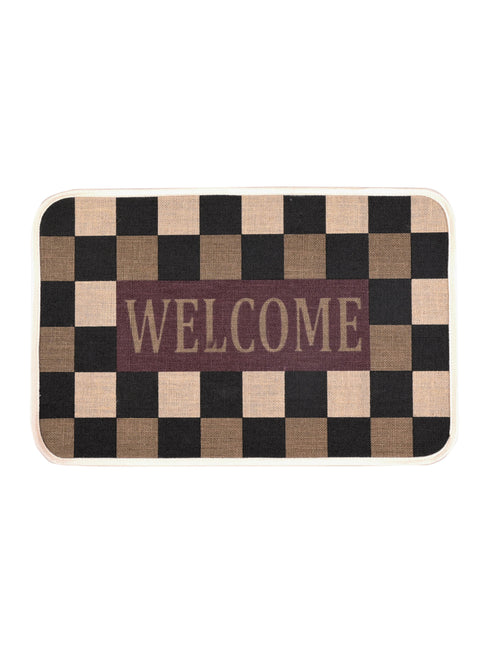 BLOOM Jute Doormats | Eco Friendly with Anti-Skid TPR Backing | Durable | Floor Mat Combo Pack of 3 Pcs Size 40x60 CM