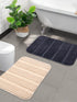 Beige bathmat set