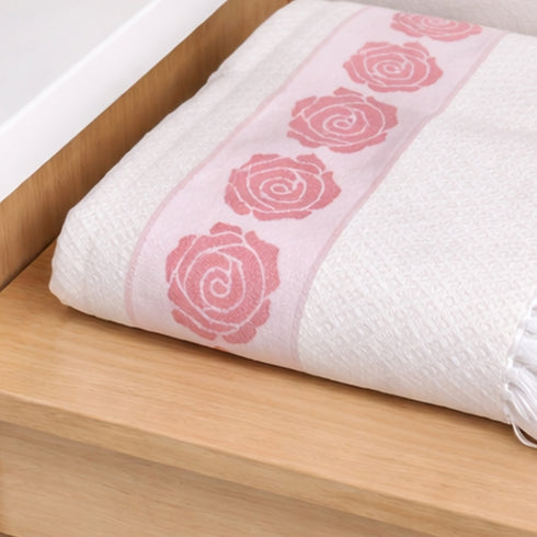 Rose Pure Cotton Bath & Hand Towel Set | Quick Dry Soft Towels | Bathing Kitchen Hand Towel Gym | Men & Women | Bathroom Accessories Set |