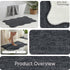 Soft Microfiber Anti-Skid Bath Mat Combo