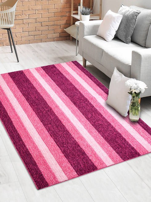 STRIPE Soft Microfiber Anti Slip Carpet & Runner