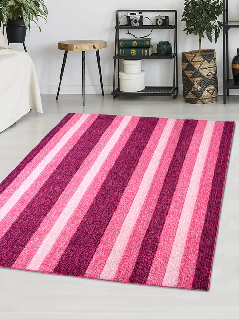 STRIPE Soft Microfiber Anti Slip Carpet & Runner