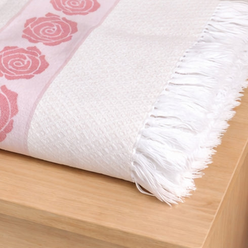 Rose Pure Cotton Bath & Hand Towel Set | Quick Dry Soft Towels | Bathing Kitchen Hand Towel Gym | Men & Women | Bathroom Accessories Set |