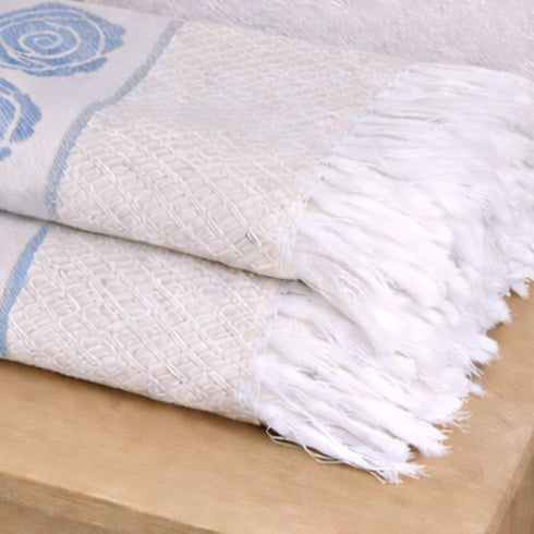 Rose Pure Cotton 4 PC Hand Towel Set | Quick Dry Soft Towels | Bathing Kitchen Hand Towel Gym | Men & Women | Bathroom Accessories Set |