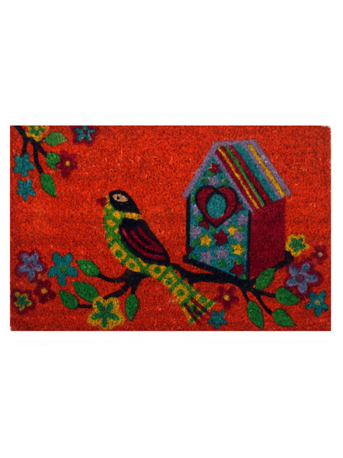 CHIDIYA Coir Door Mat with PVC Backing | 40x60 cm | Bright Orange | B1G1 Offer