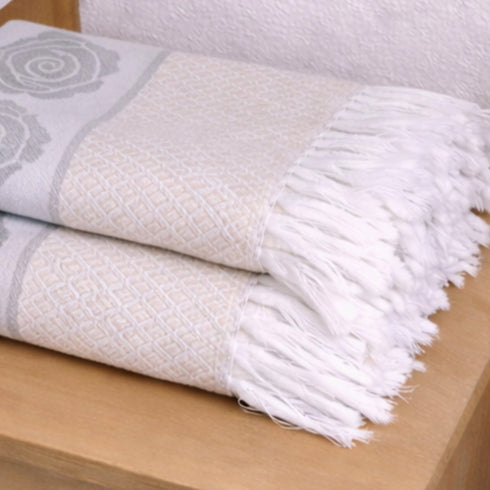 Rose Pure Cotton 4 PC Hand Towel Set | Quick Dry Soft Towels | Bathing Kitchen Hand Towel Gym | Men & Women | Bathroom Accessories Set |