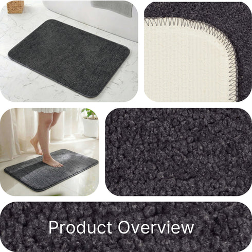 SOLID Soft Anti-Slip Bathmat | Simple Design with Quick Dry Texture
