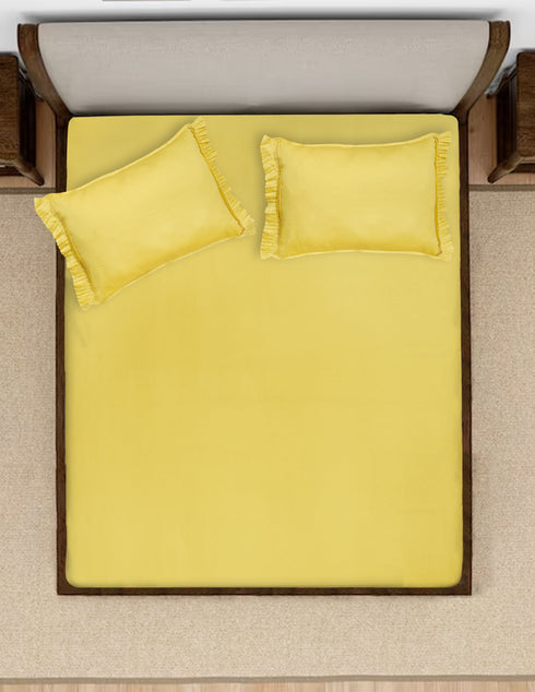 Yellow cotton bedsheets