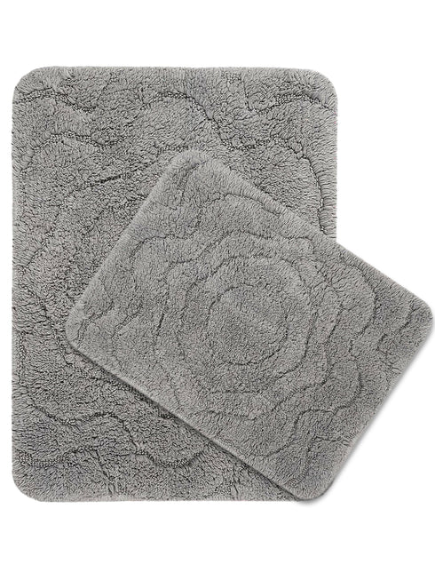 Anti slip cotton bathmat set