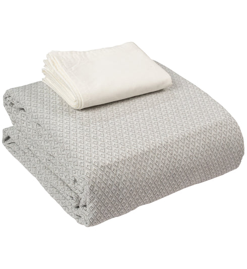 Saral Home Pure Cotton Bedsheet |Breathable Woven Bedspread with Pillow Cover | D MOND pattern |