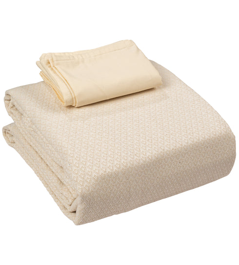 Saral Home Pure Cotton Bedsheet |Breathable Woven Bedspread with Pillow Cover | D MOND pattern |